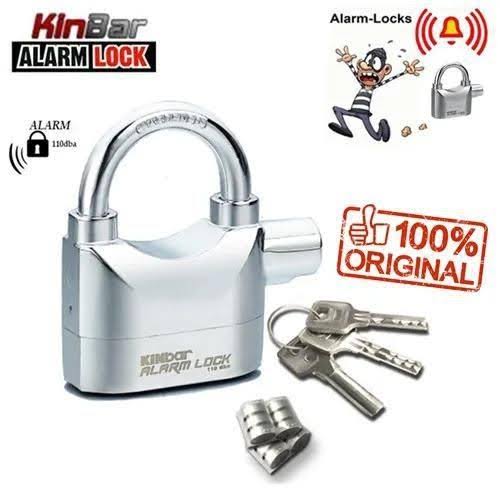 Stainless Steel Silver Security Alarm Padlock